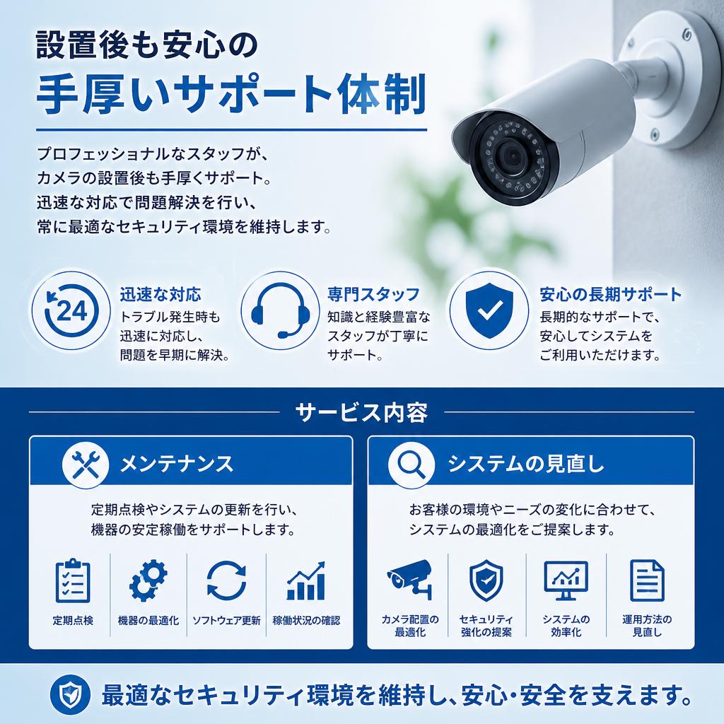充実のサポート体制で安心を提供